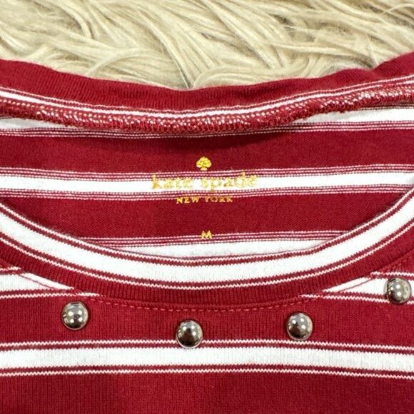 Kate Spade fringe striped blouse size medium - Picture 5 of 6